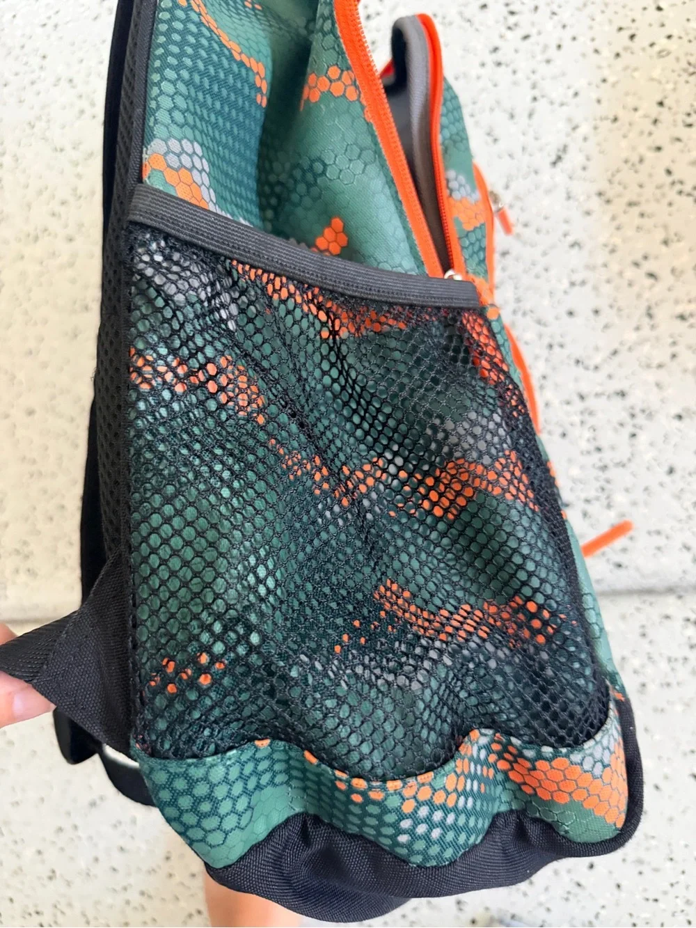Pottery Barn Teen Hex-Pattern Backpack with Matching Lunch Bag